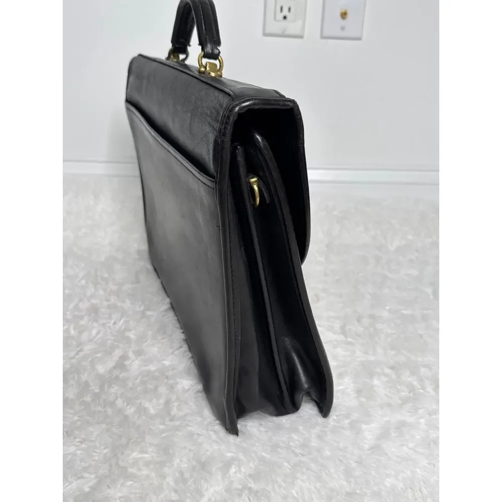 Vintage Coach 5353 Black Leather Metropolitan Briefcase Made in USA